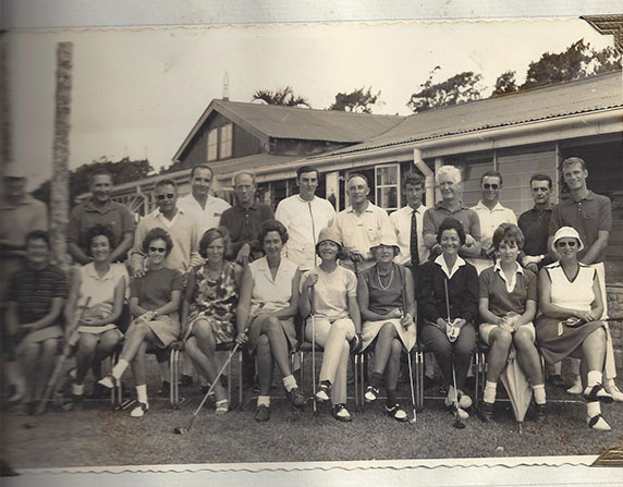 Archive photograph of members on the course