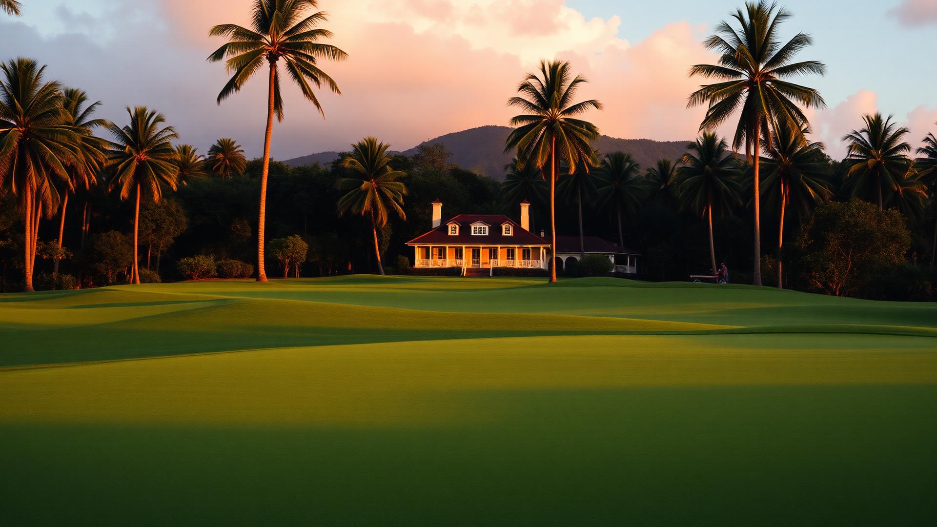 The MGC golf course at golden hour