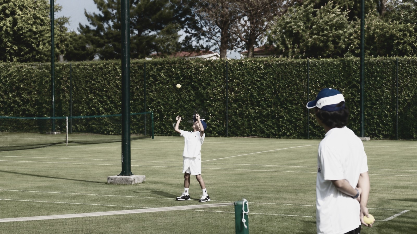 The grass tennis courts of the Mauritius Gymkhana Club